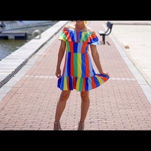 Multi color dress.